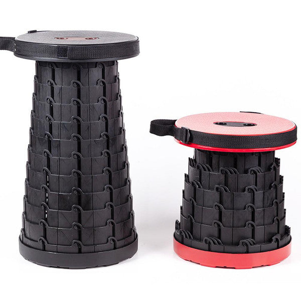 Lightweight Folding Stool with Retractable Features