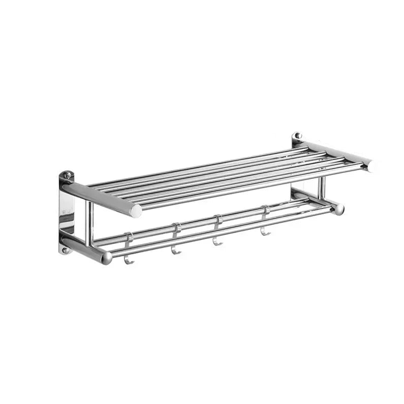 Modern Minimalist Wall Rack for Bathroom and Kitchen - Space-Saving Design