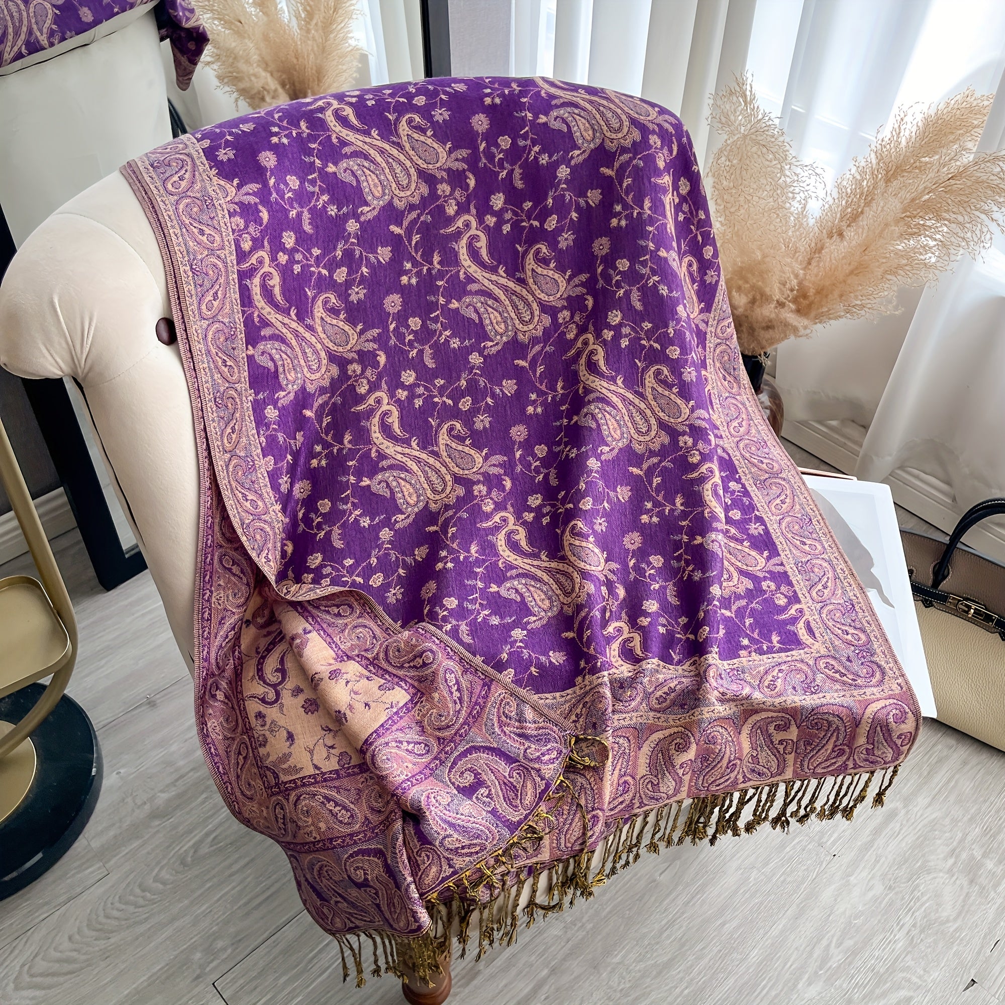 Paisley Scarf | Lightweight | Stylish Pattern Accent | Polyester