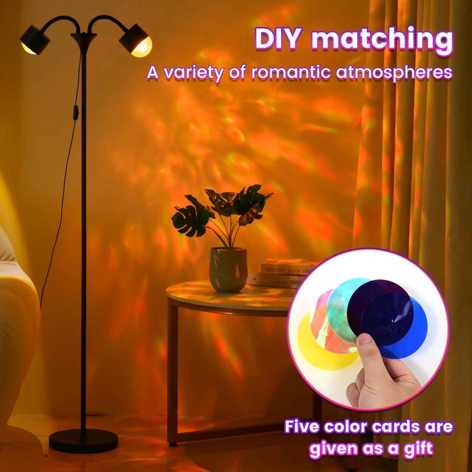 Serene Horizon Light Projector – Dual RGB Mood Lamp with 360° Rotation