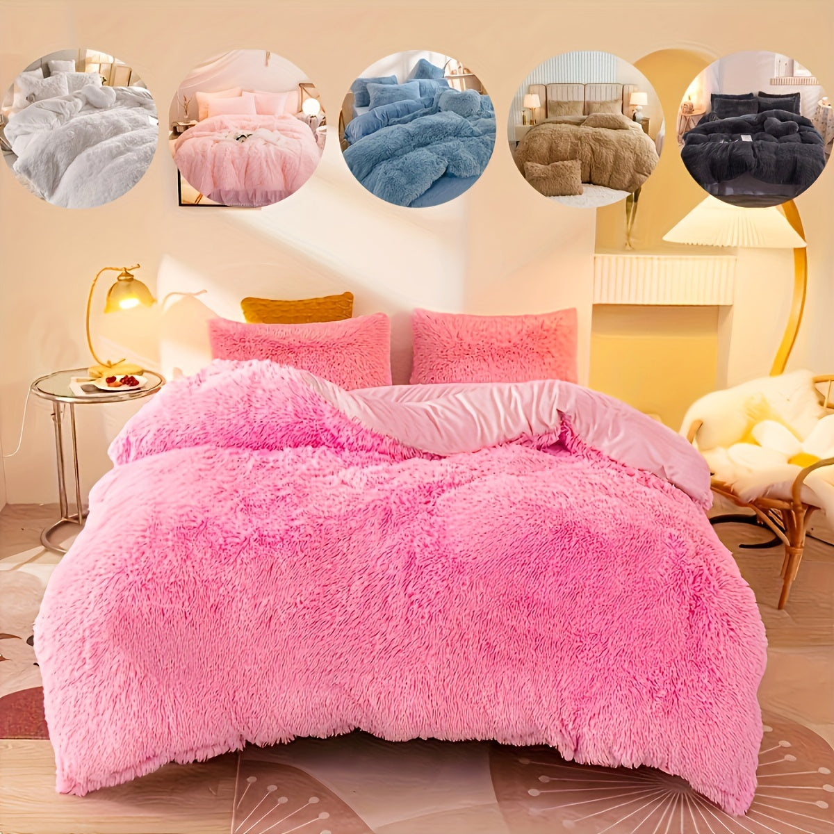 Quilt Cover Set | Plush Fabric | Ultra-Soft Cozy Comfort | Polyester