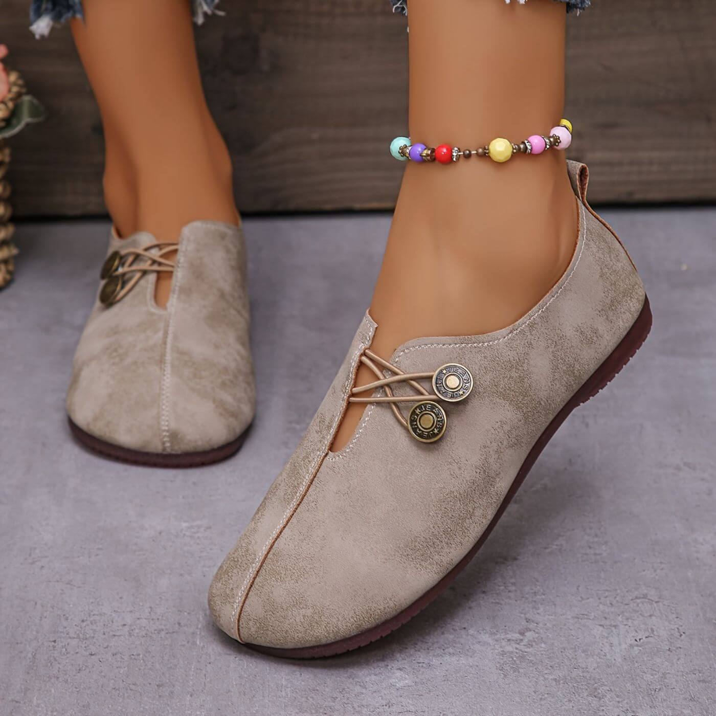Women's Orthopedic Slip-On Loafers | Toggle Closure & Cut-Out Vamp | Lightweight Design | Comfortable Fit