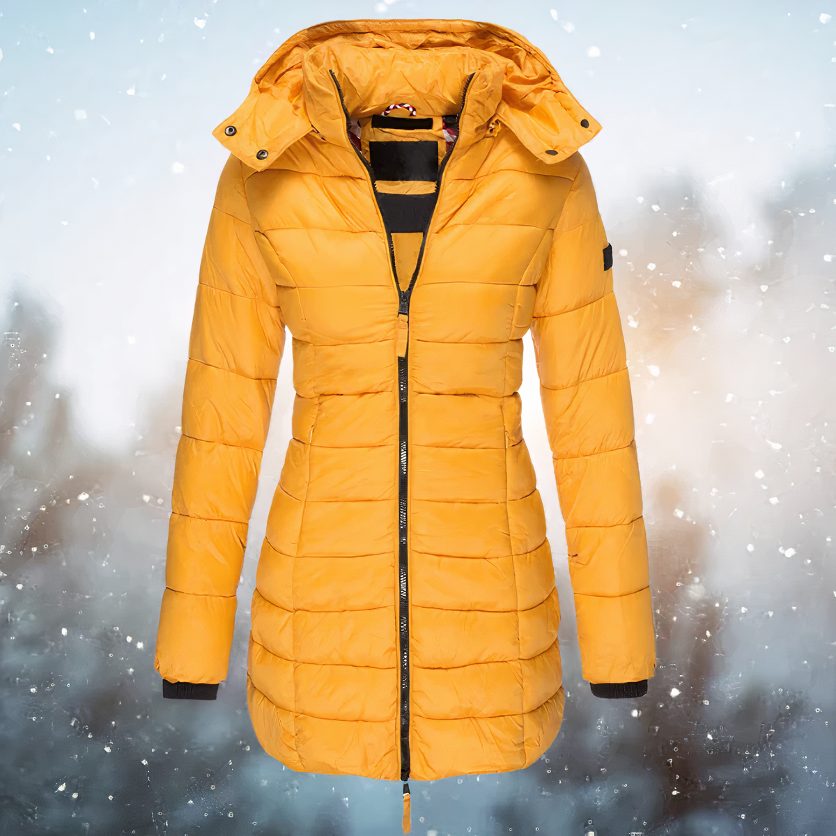 Women’s Hooded Winter Coat | Mid-Length Insulated Parka | Quilted Design & Multiple Pockets | Weather Protection