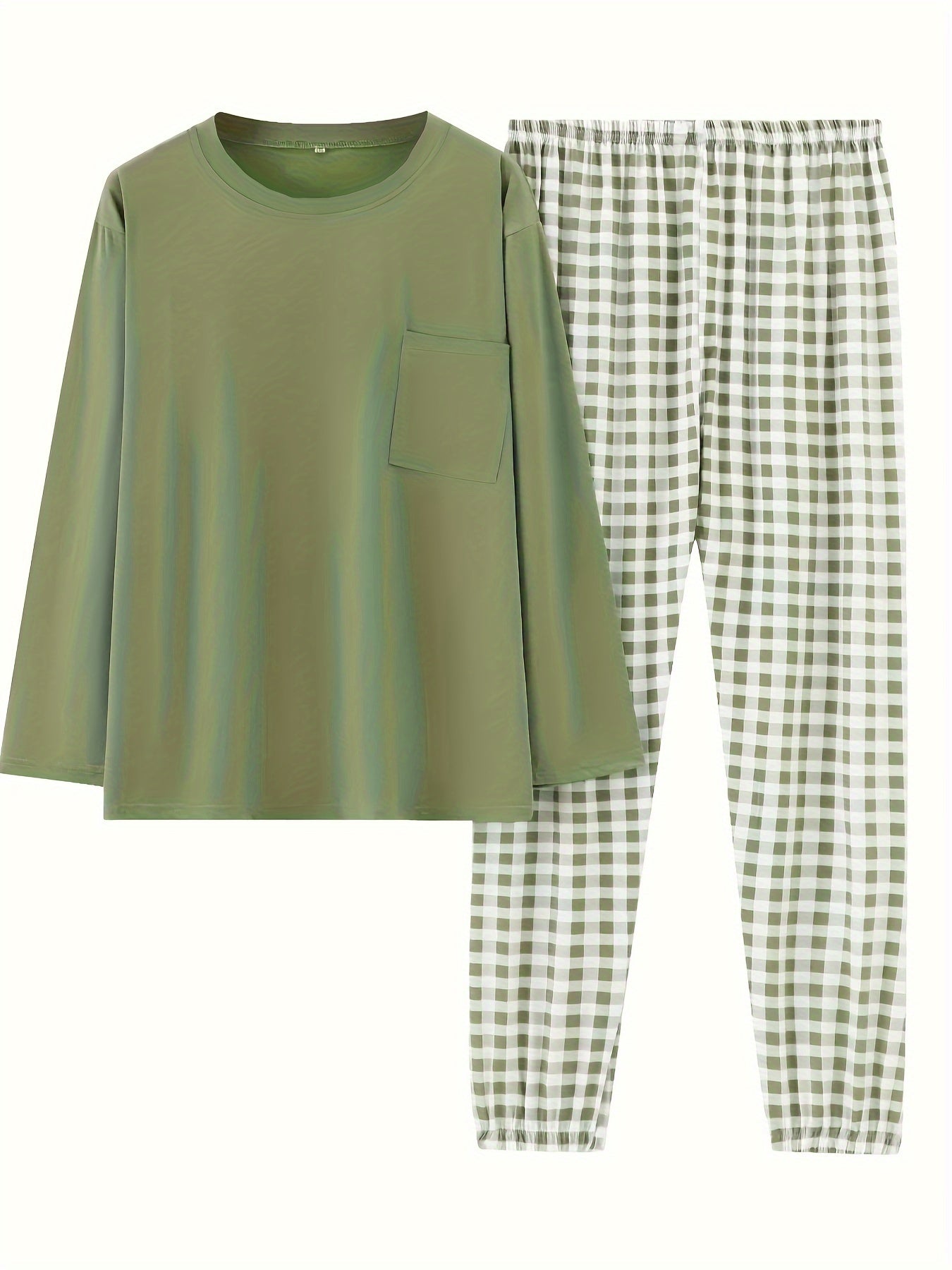 Plus Size Pajama Set | Long Sleeve | Comfortable Stretch Fit | Polyester