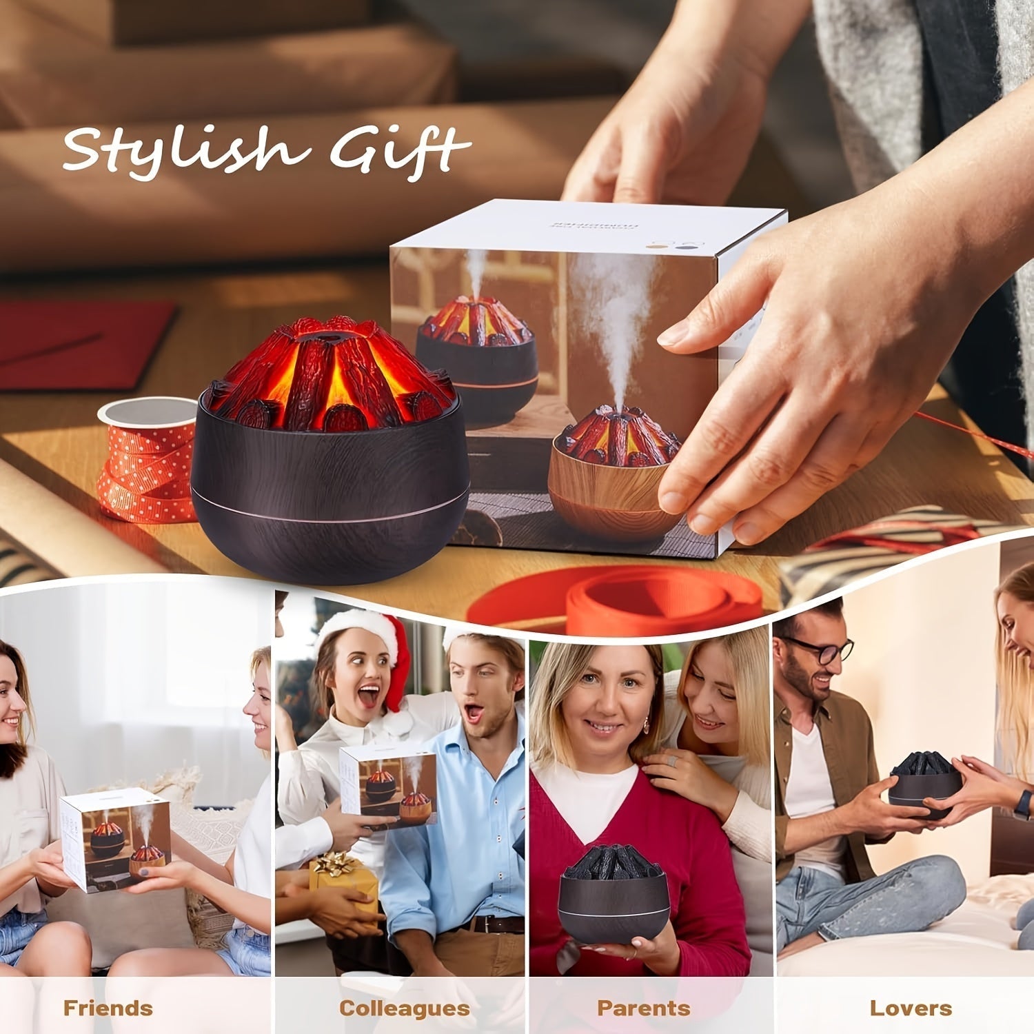 Aromatherapy Diffuser | USB Powered | Realistic Ember Glow | Plastic