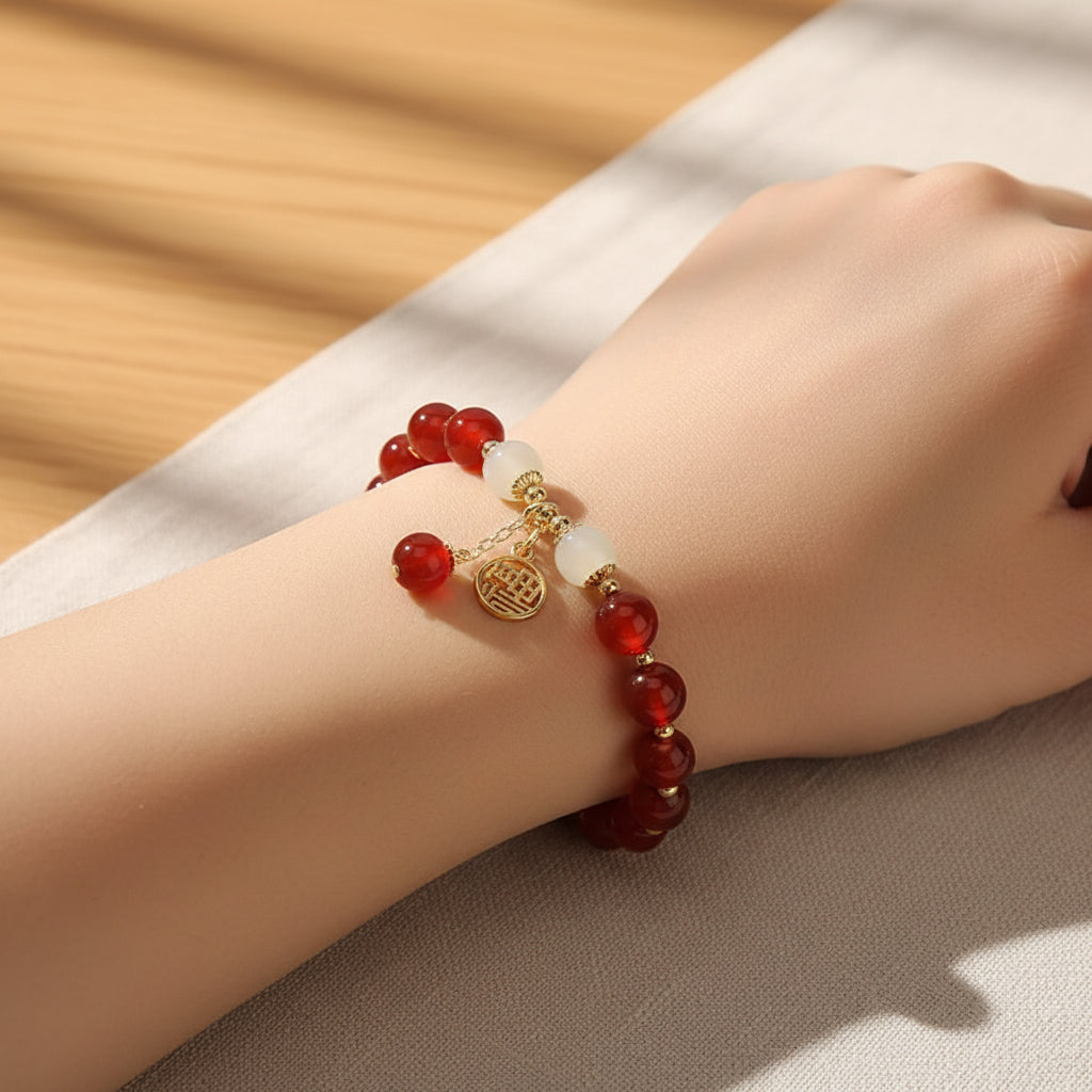 Elegant Ruby Gemstone Stretch Bracelet for Every Occasion