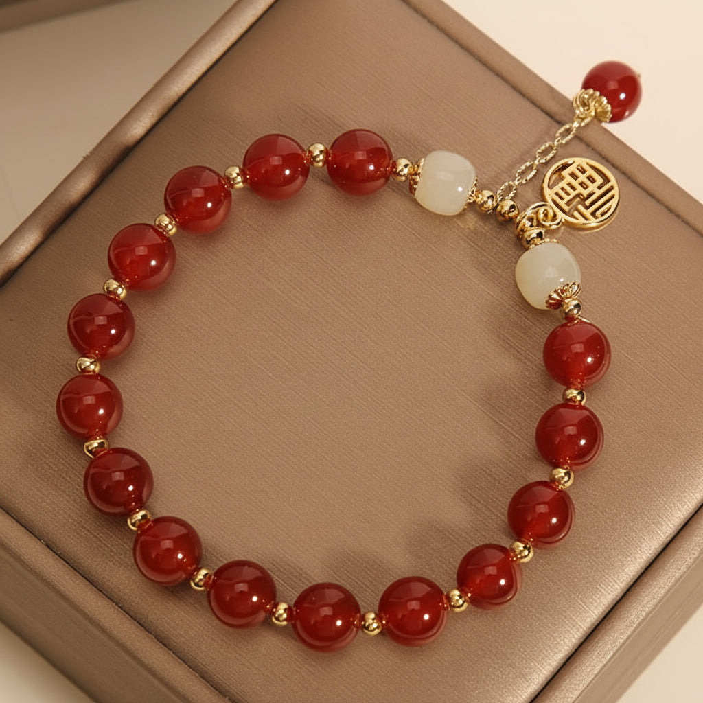 Elegant Ruby Gemstone Stretch Bracelet for Every Occasion