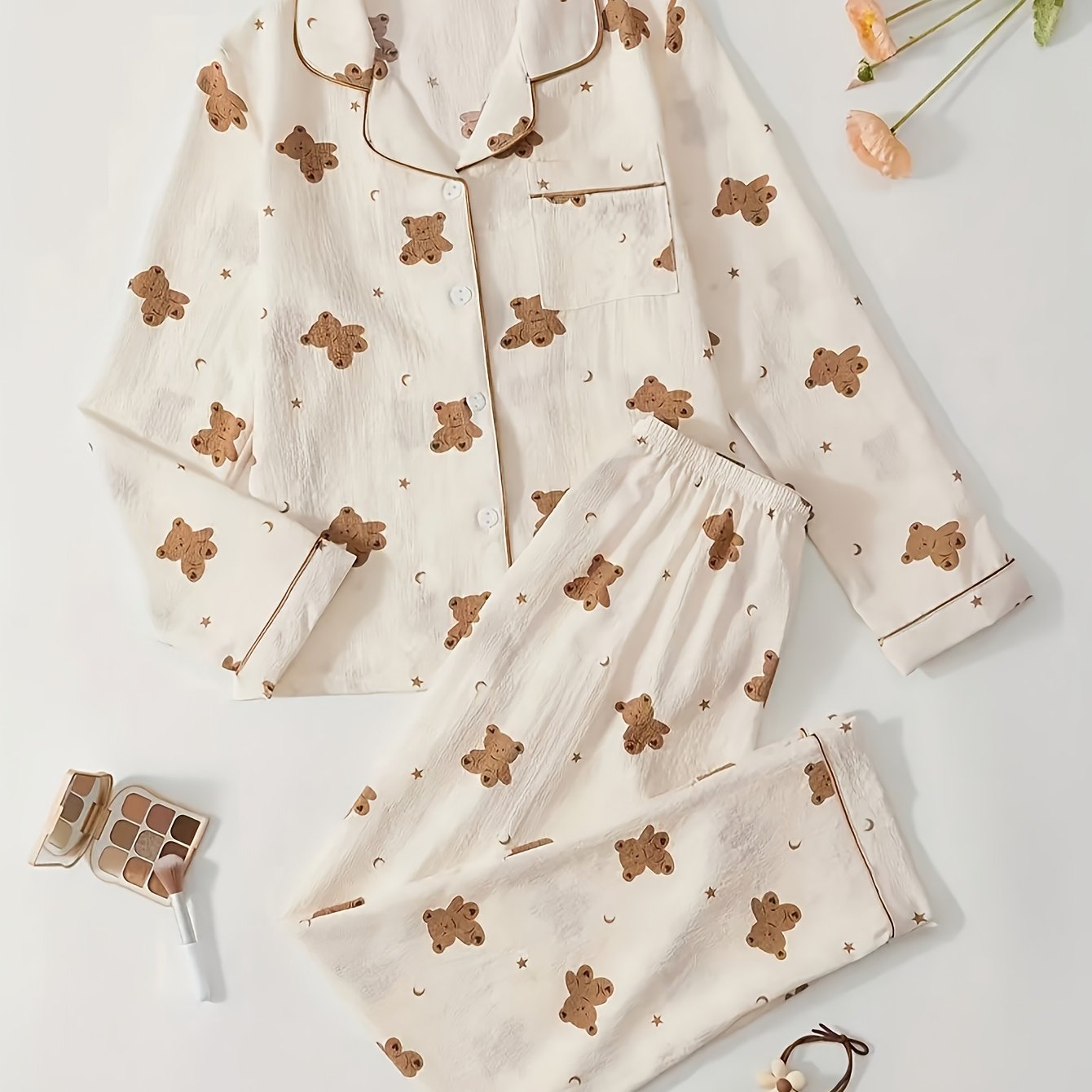 Women's Pajama Set | Long Sleeve | Cozy All-Season Comfort | Polyester Blend