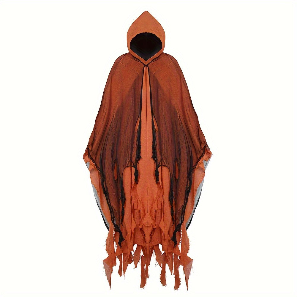 Teen Skeleton Cloak with Hood for Halloween - Lightweight Spooky Costume