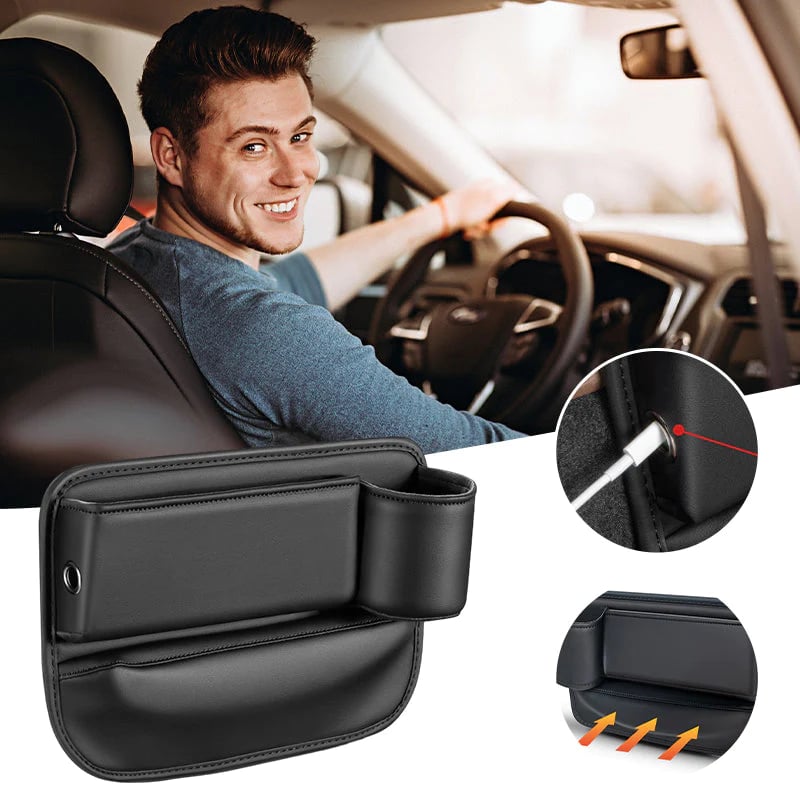 Seat Gap Organizer for Cars with Integrated Cup Holder