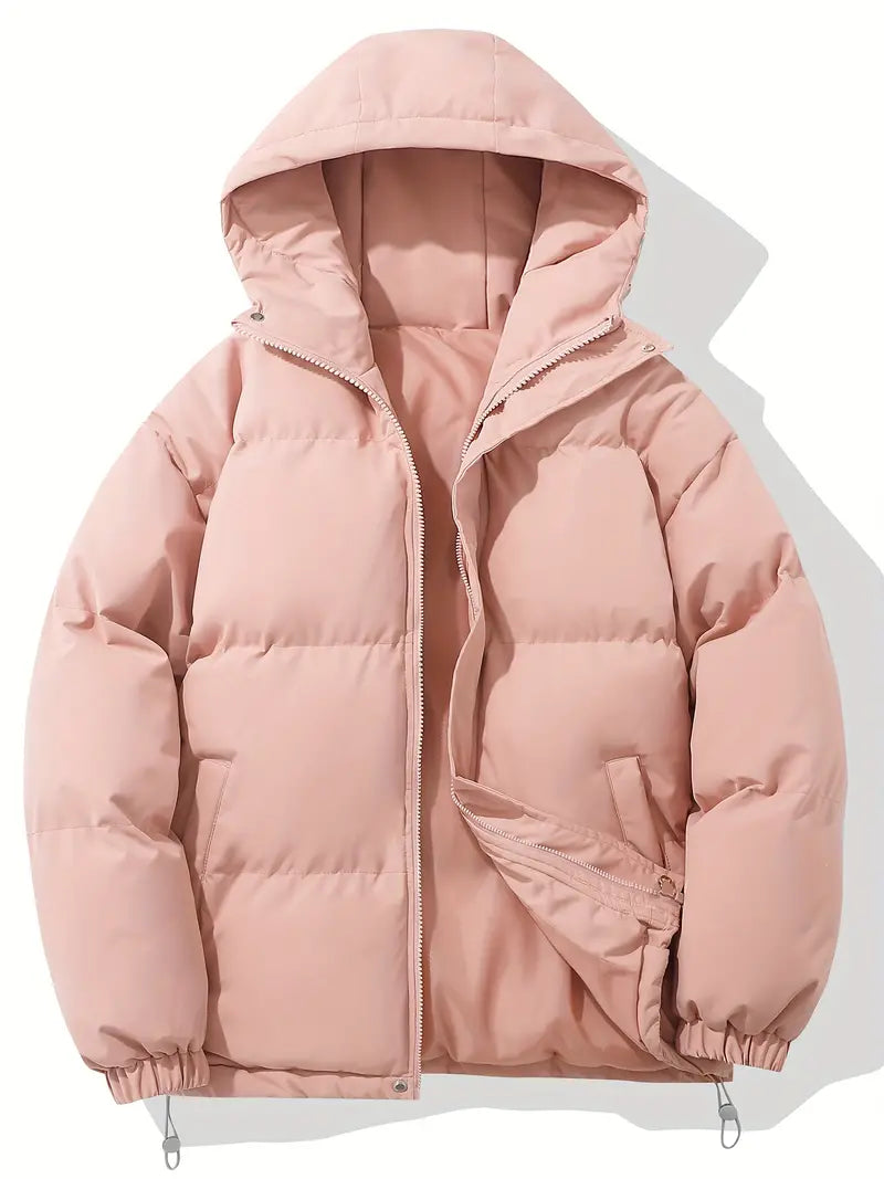 Hooded Puffer Jacket | Quilted Lightweight Insulation | Zipper Closure & Adjustable Hem | Warmth and Comfortable Fit