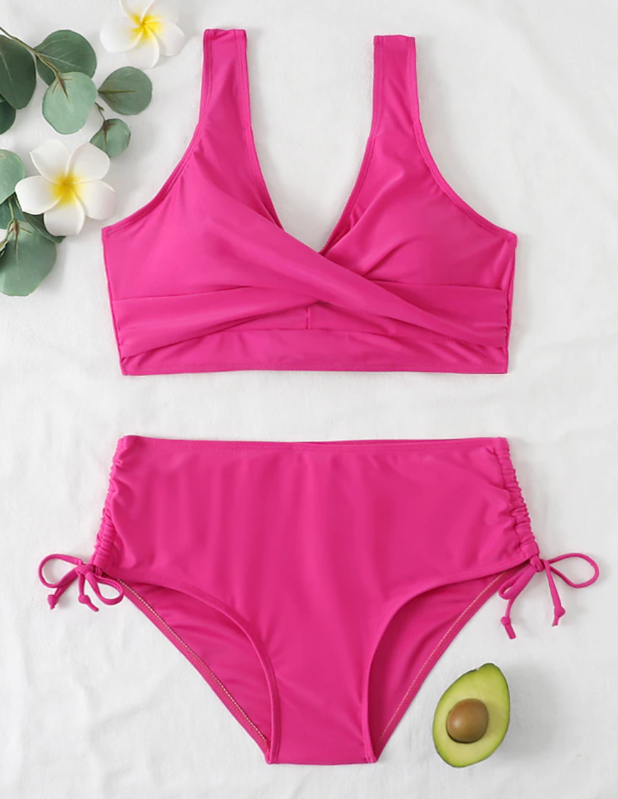 Women’s Bikini Set | Wrap-Front Top & Adjustable Side-Tie Bottom | High Wearing Comfort