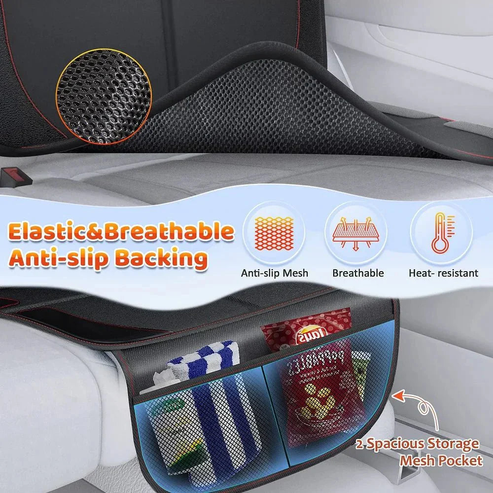 Smart Car Seat Protector with Non-Slip Design and Storage Options