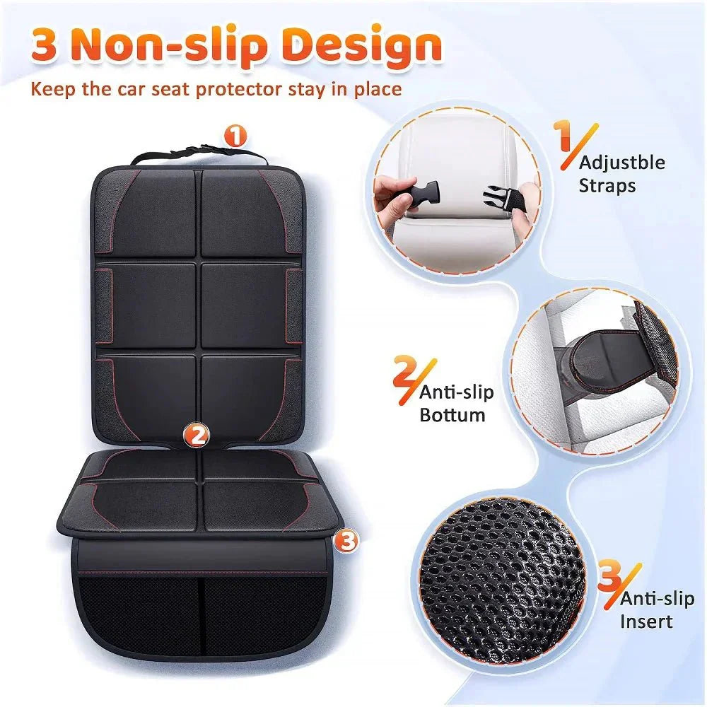 Smart Car Seat Protector with Non-Slip Design and Storage Options