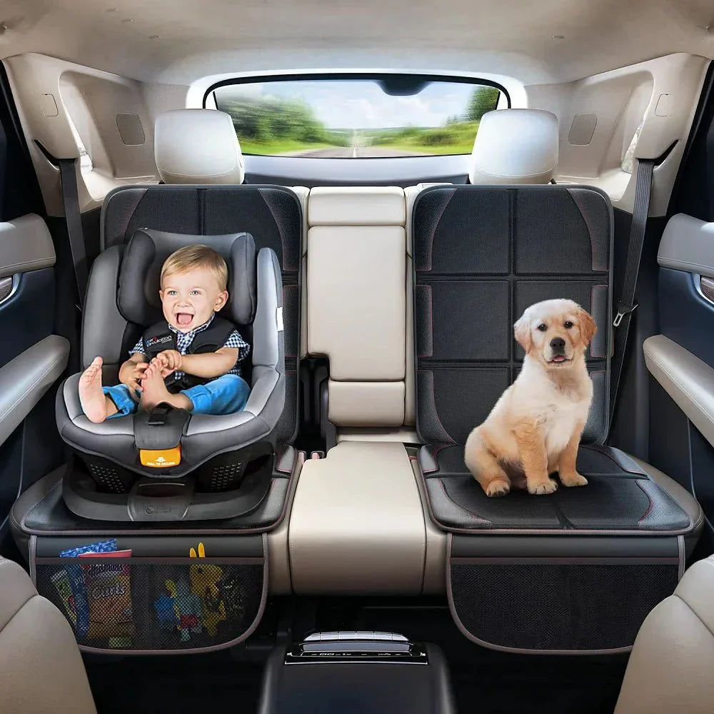 Smart Car Seat Protector with Non-Slip Design and Storage Options