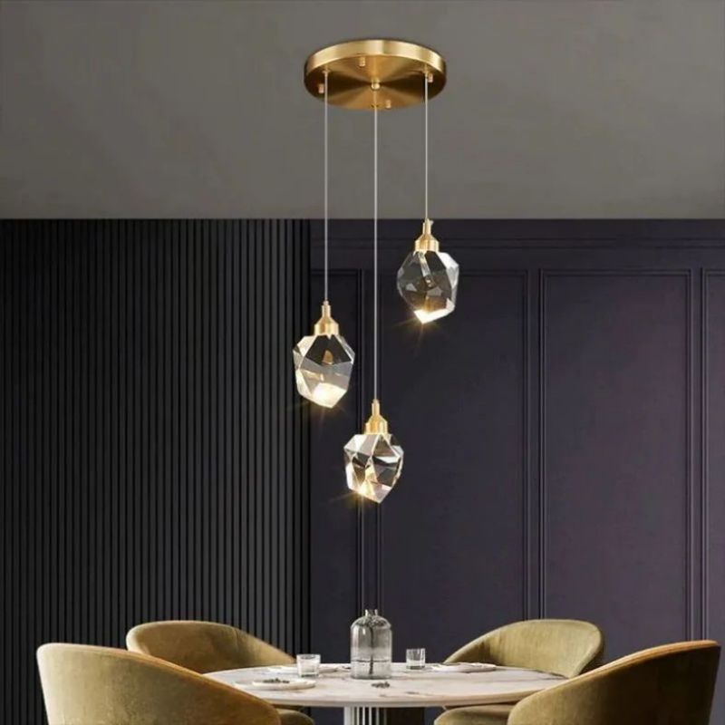 Lirien — Faceted Crystal Pendant Light for Dining Rooms