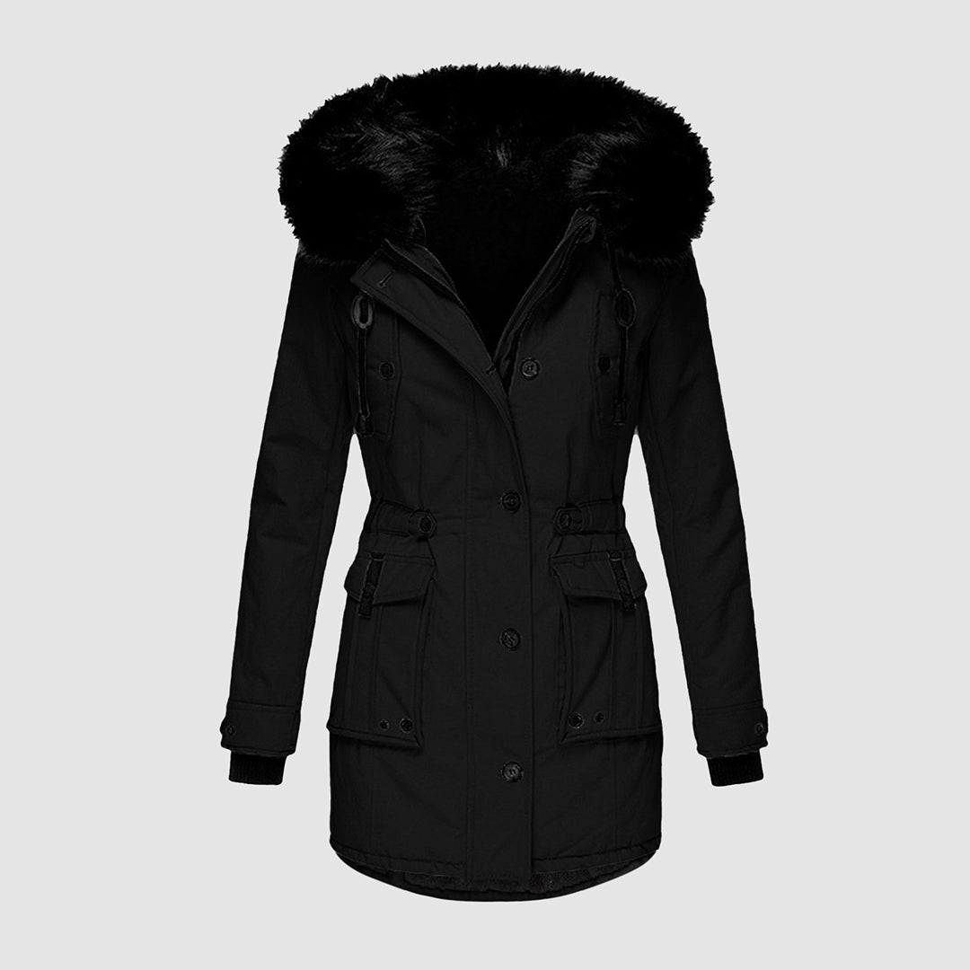 Women’s Waterproof Winter Jacket | Double Quilted & Lined Hood | Breathable Textile Blend | Wind and Water Repellent
