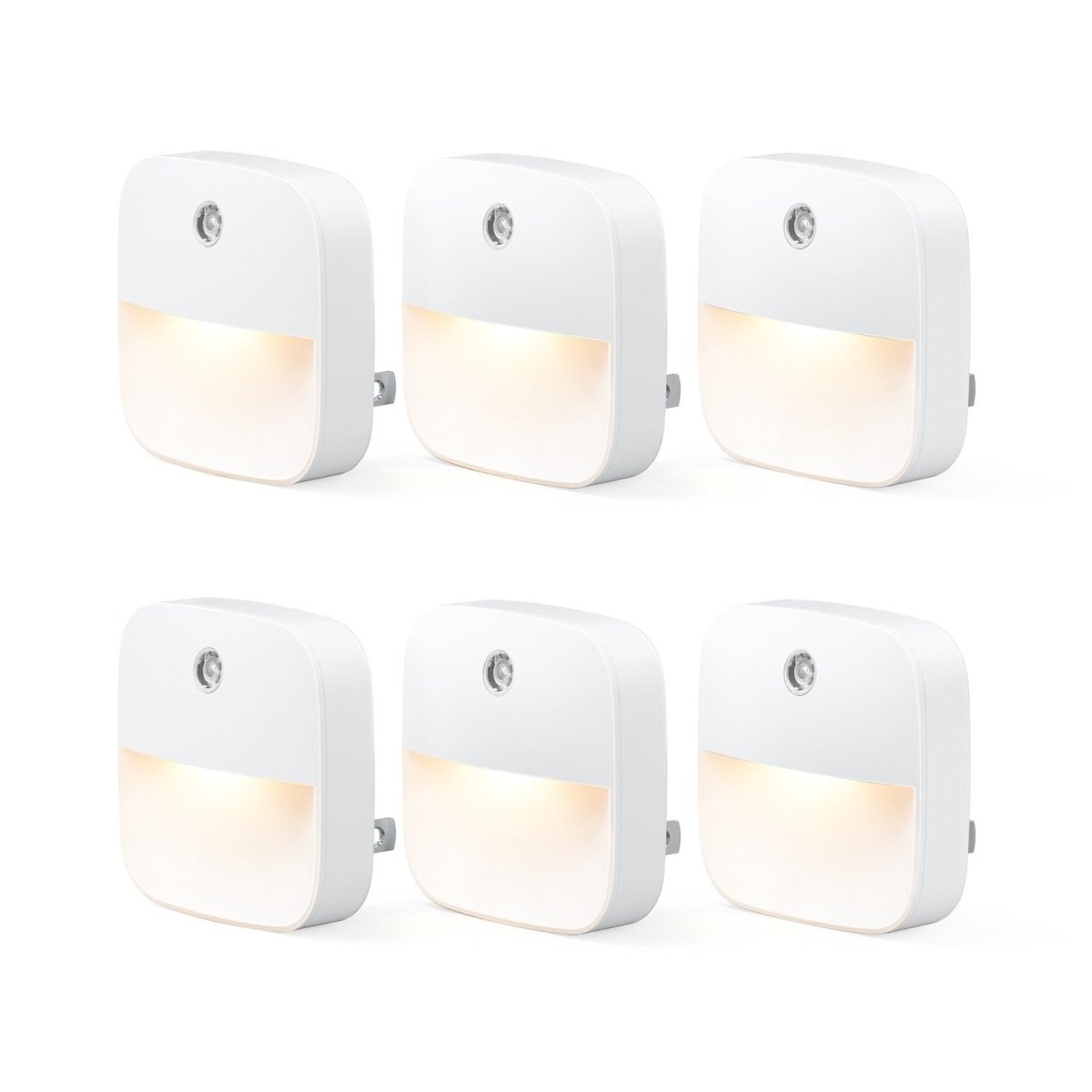 GlowGuard Automatic LED Night Lights - 6 Pack for Easy Illumination