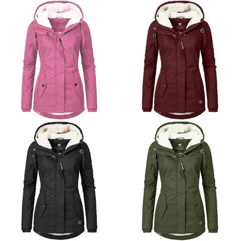 EliteShield Women's Waterproof Hooded Winter Jacket