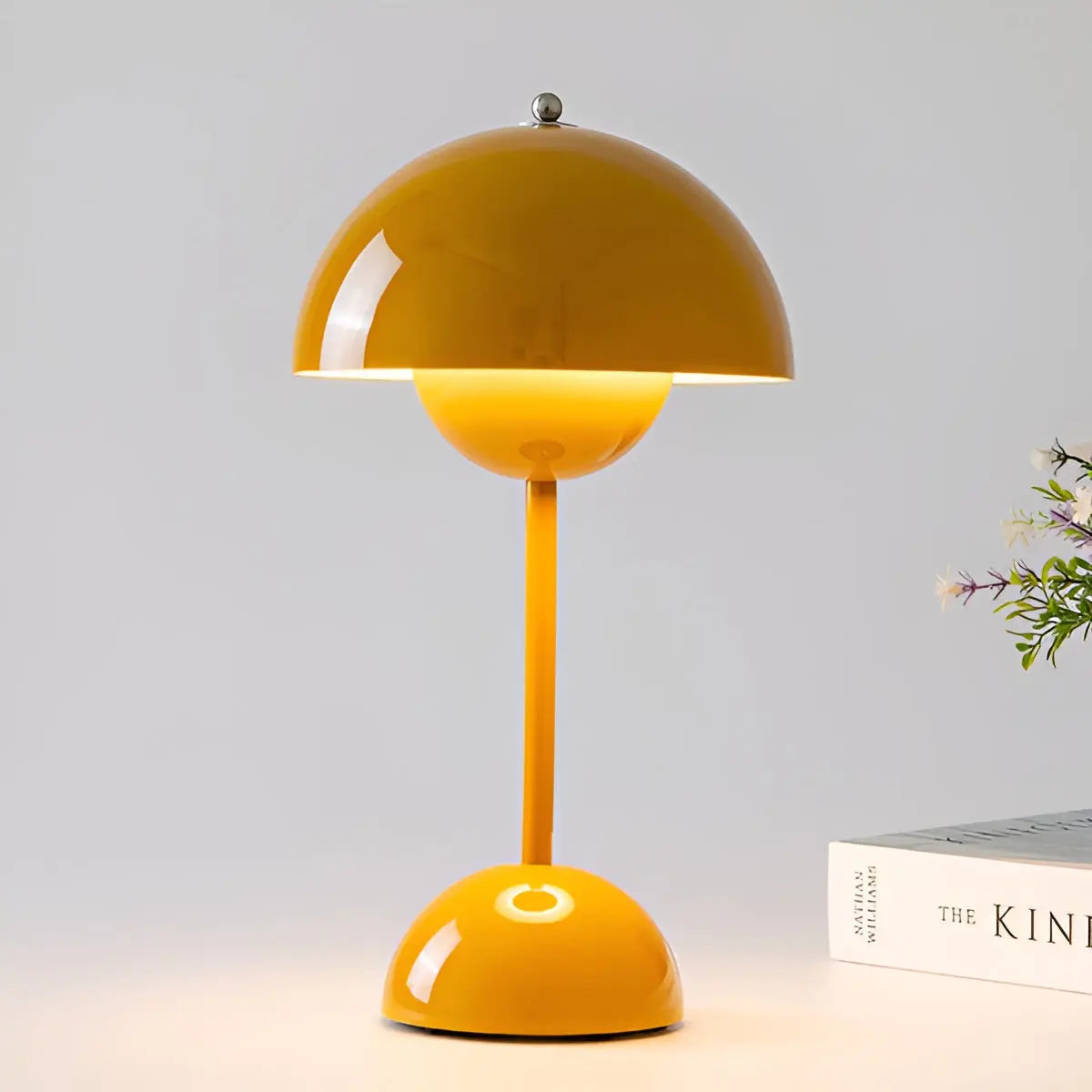 Table Lamp | Gold-Plated Base & Adjustable Light | Dome Globe Design | Energy Efficient 5W
