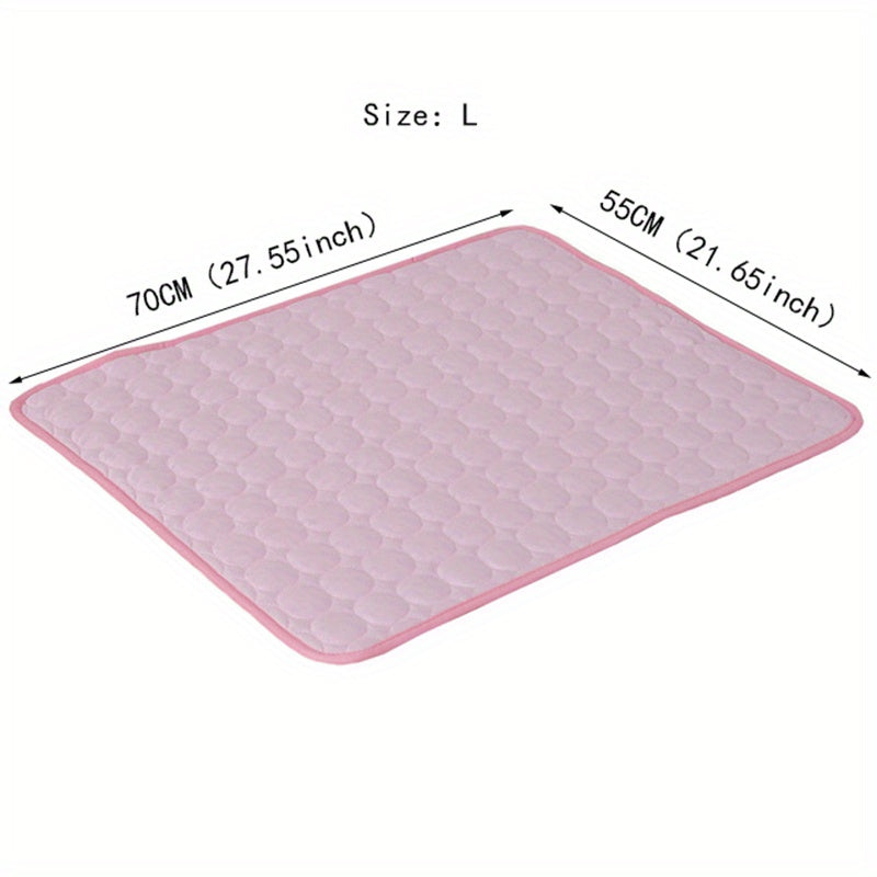 Cooling Mat for Dogs And Cats: Breathable, Washable Pet Bed with Polyester Fiber Filling, Ideal for Summer, Car Seat And Small House Covers, Dog Cooling Mat