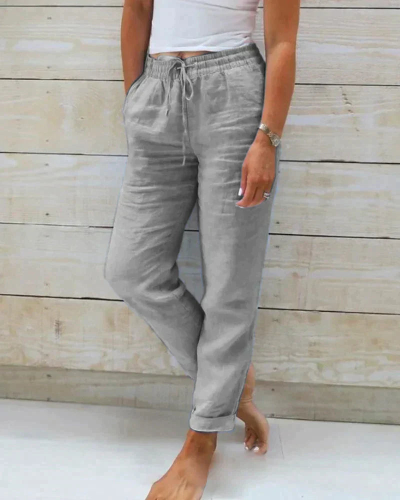 Women’s Lounge Pants | Breathable Cotton-Linen Blend | Drawstring Waist | Comfortable Fit