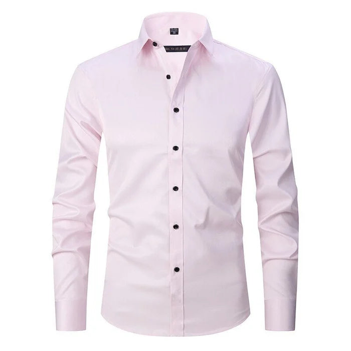 Men’s Stretch Button-Down Dress Shirt | Wrinkle Resistant & Breathable Fabric | Slim Fit Design | Comfortable Fit