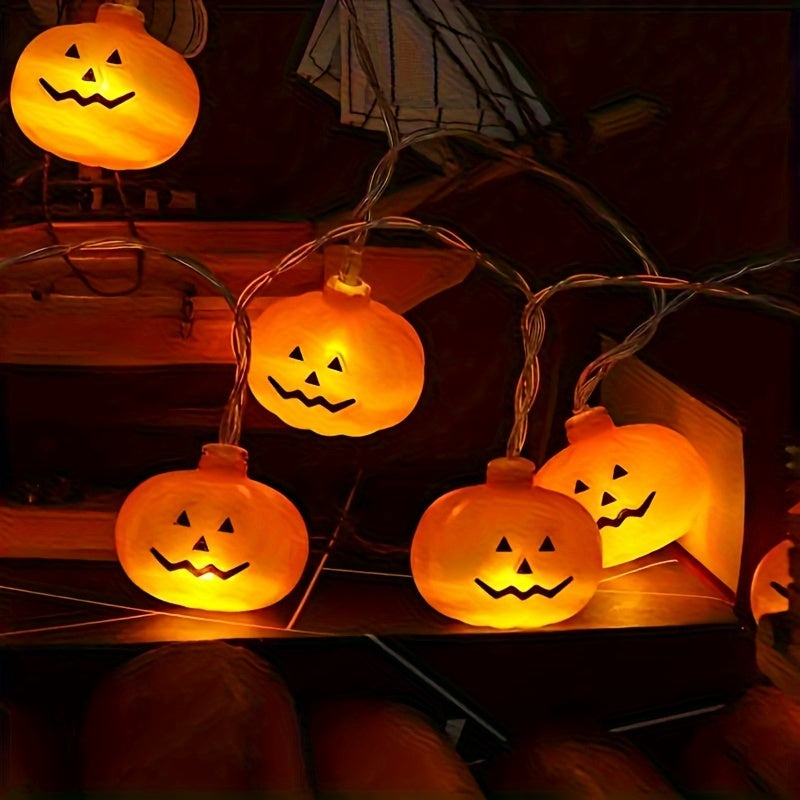 Battery Operated LED Pumpkin String Lights for Halloween Decor