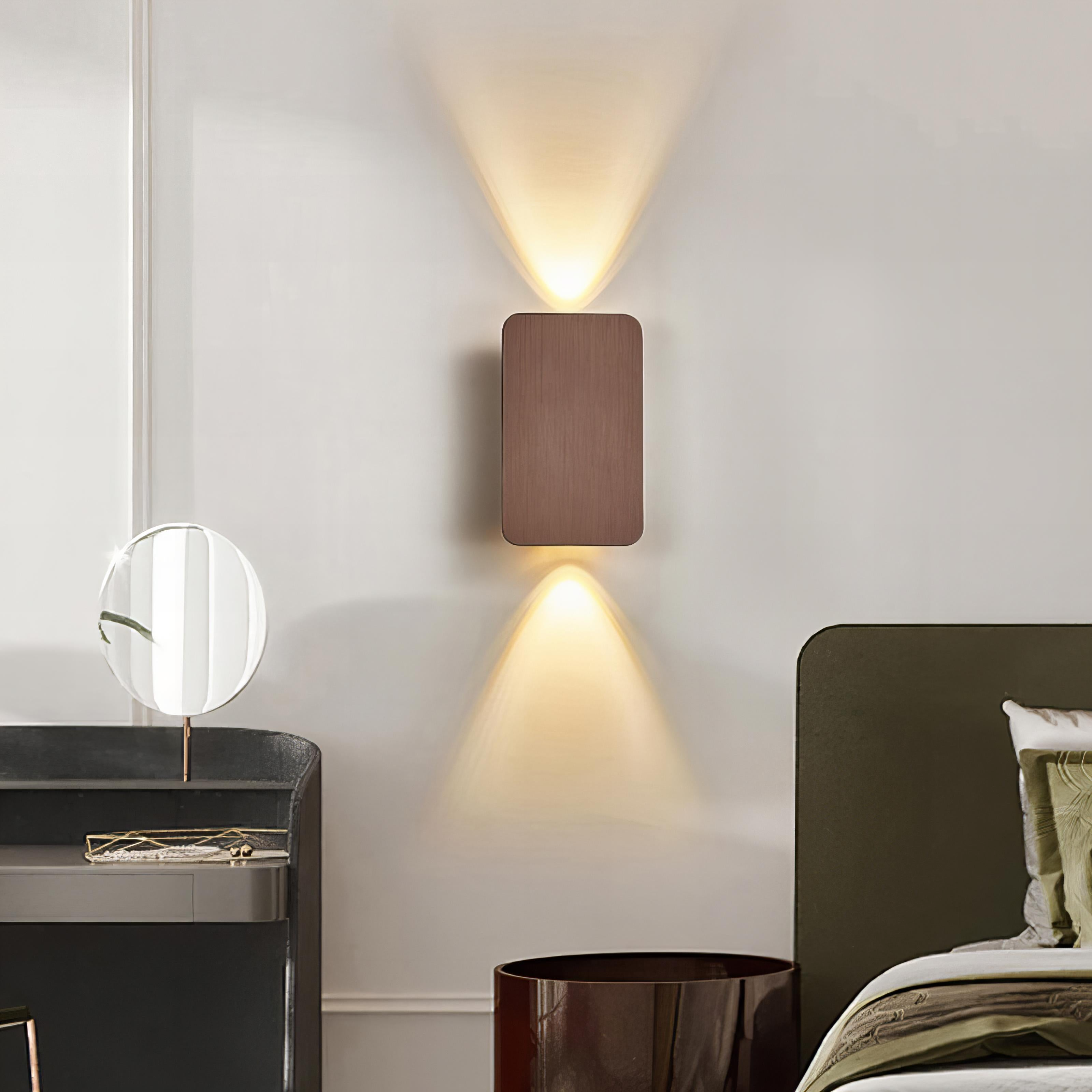 LED Wall Lamp | Dual Uplight and Downlight | High-Quality Wood | Energy-Efficient LED Lighting