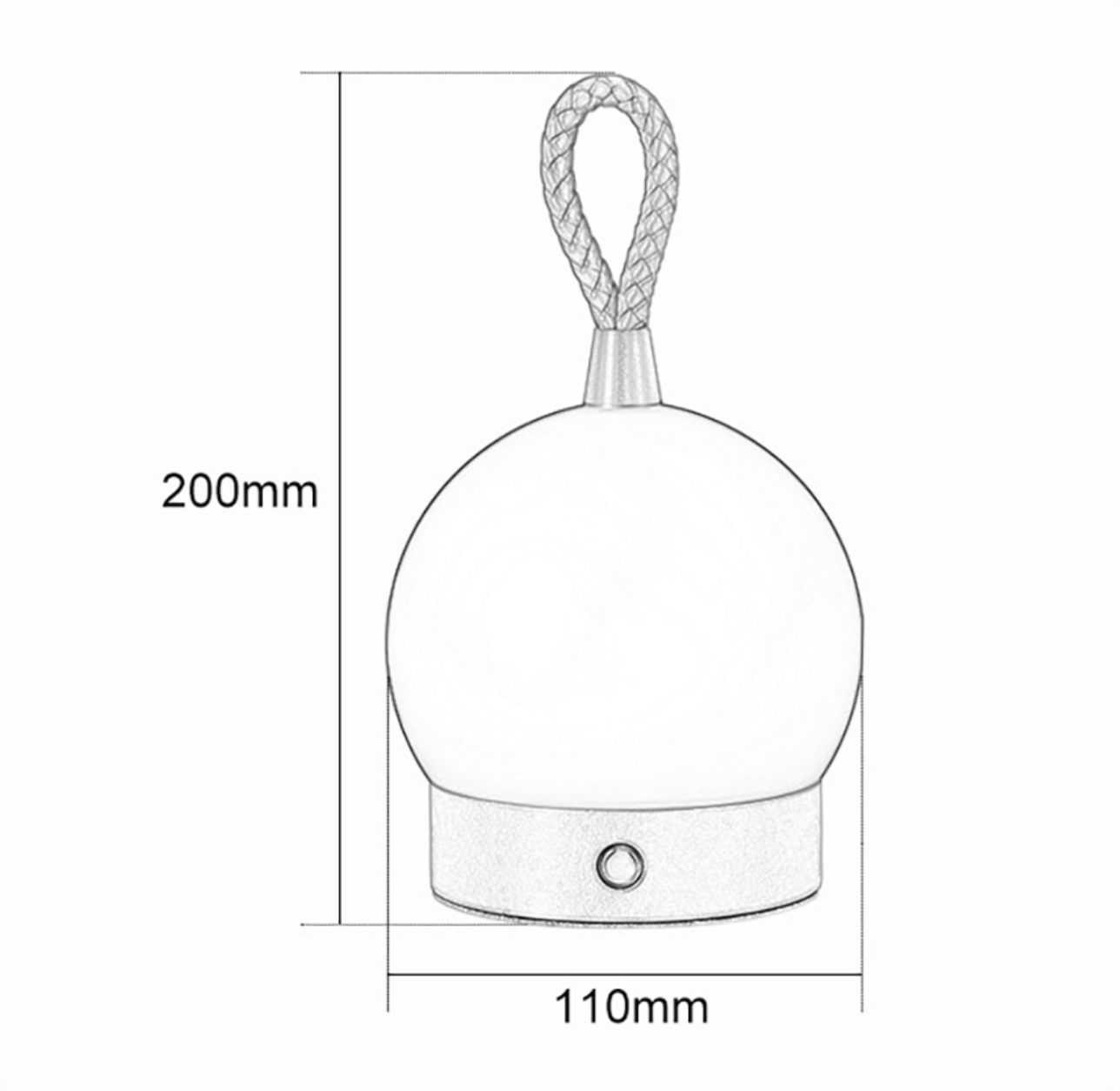 Timmy Orb Waterproof Cordless LED Lamp | Rechargeable Battery 7-9h | Touch Dimmable | IP65 Outdoor Indoor | Aluminum PU Leather | Black Silver Gold