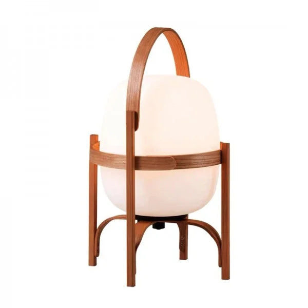 RadiantNest Dual-Tone Wooden Table Lamp with Glass Shade