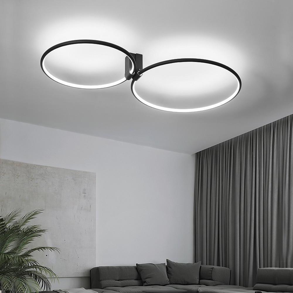 24'' LED 2-Light 1-Light Single Design Flush Mount Lights Nordic Style LED Acrylic Metal Ceiling Lights-dazuma