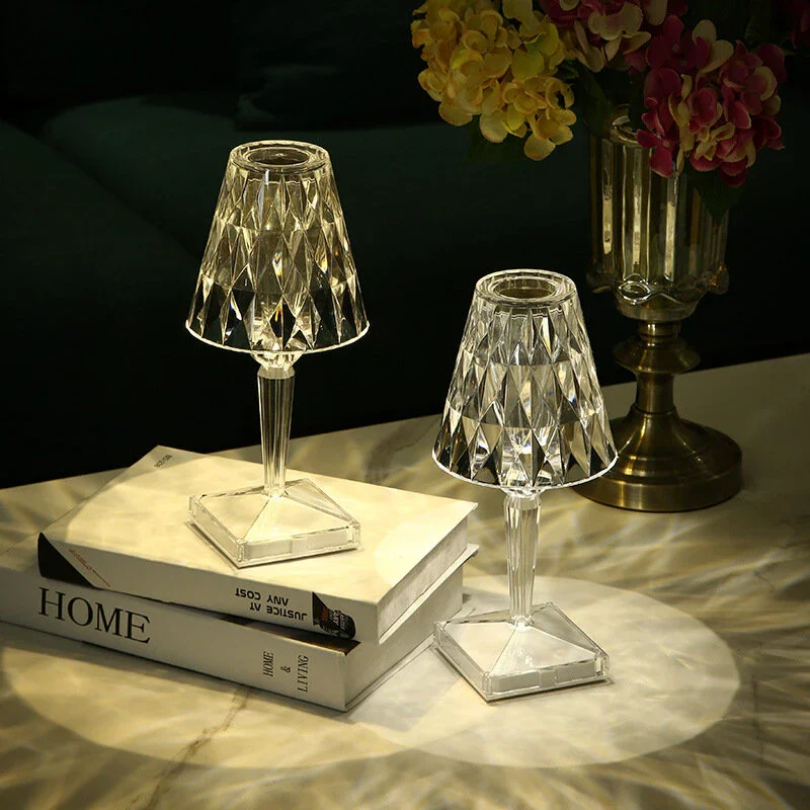 Elegant Crystal Glow Table Lamp for Chic Nightstands