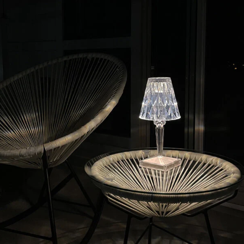 Elegant Crystal Glow Table Lamp for Chic Nightstands