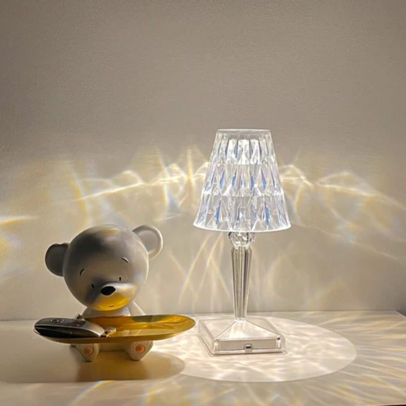 Elegant Crystal Glow Table Lamp for Chic Nightstands