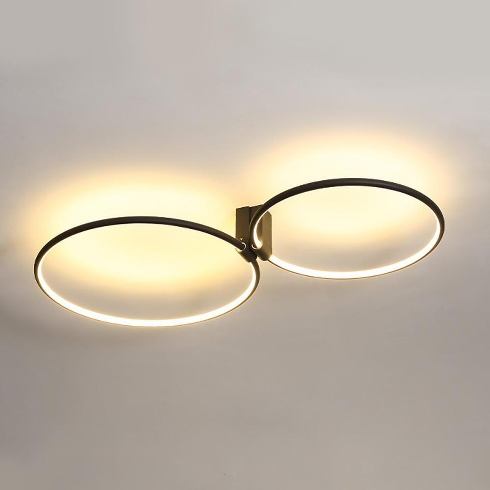 24'' LED 2-Light 1-Light Single Design Flush Mount Lights Nordic Style LED Acrylic Metal Ceiling Lights-dazuma