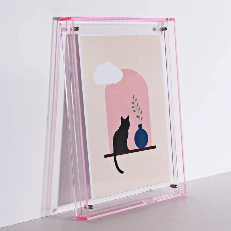 Sleek Dual-Sided Acrylic Picture Frame in A6 to A4 Sizes