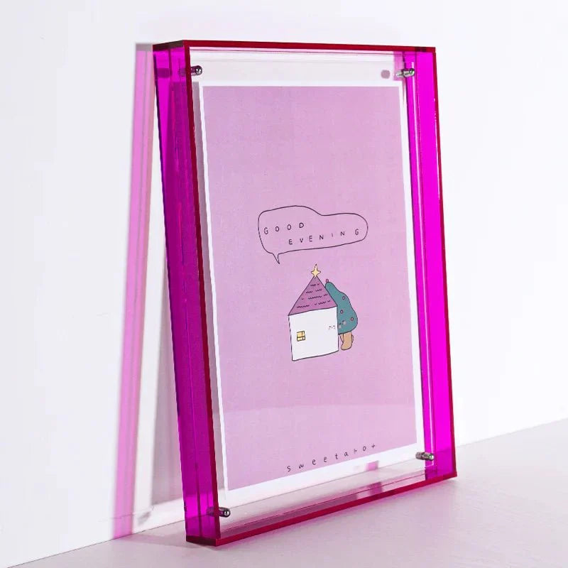 Sleek Dual-Sided Acrylic Picture Frame in A6 to A4 Sizes