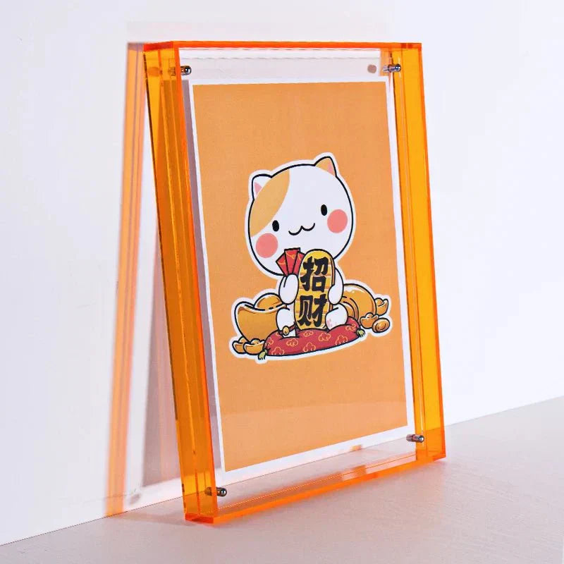Sleek Dual-Sided Acrylic Picture Frame in A6 to A4 Sizes