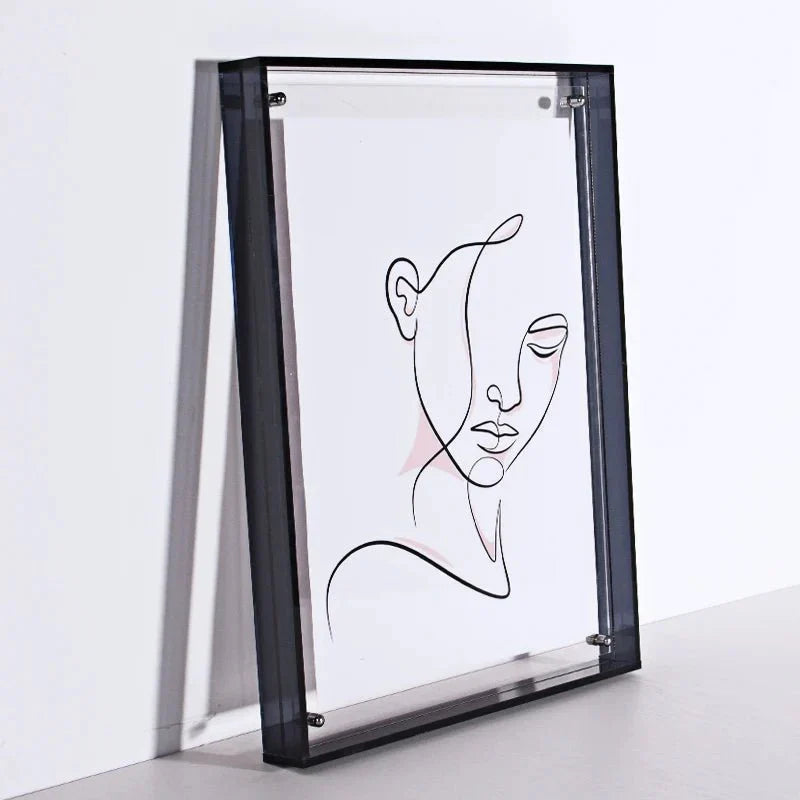 Sleek Dual-Sided Acrylic Picture Frame in A6 to A4 Sizes