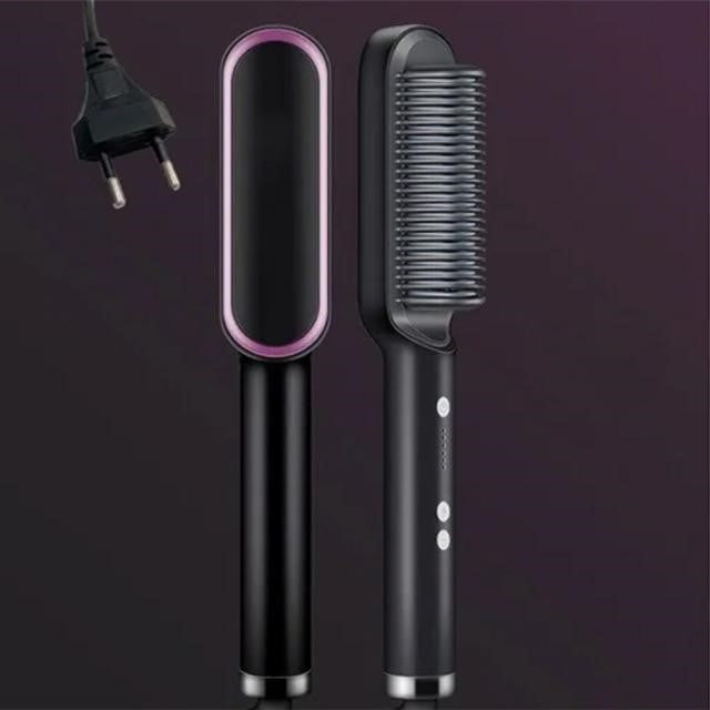 Hair Straightener Brush for Smooth and Sleek Styles