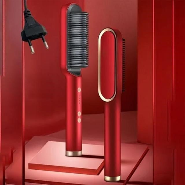 Hair Straightener Brush for Smooth and Sleek Styles