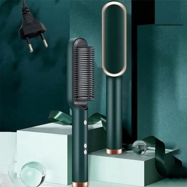 Hair Straightener Brush for Smooth and Sleek Styles