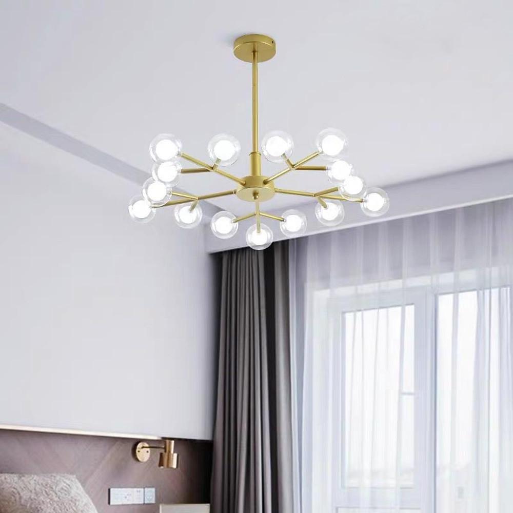 25-Light LED Cluster Glass Bubble Taavita Chandelier Hanging Ceiling Lights