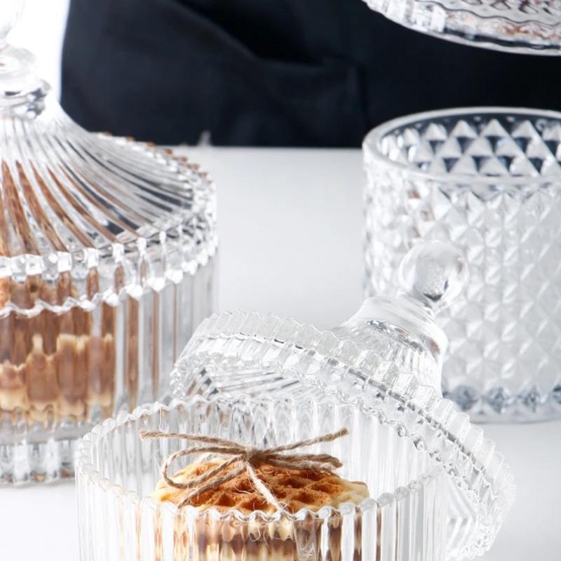Elegant Crystal Glass Storage Jars for Classy Kitchen and Dining Display