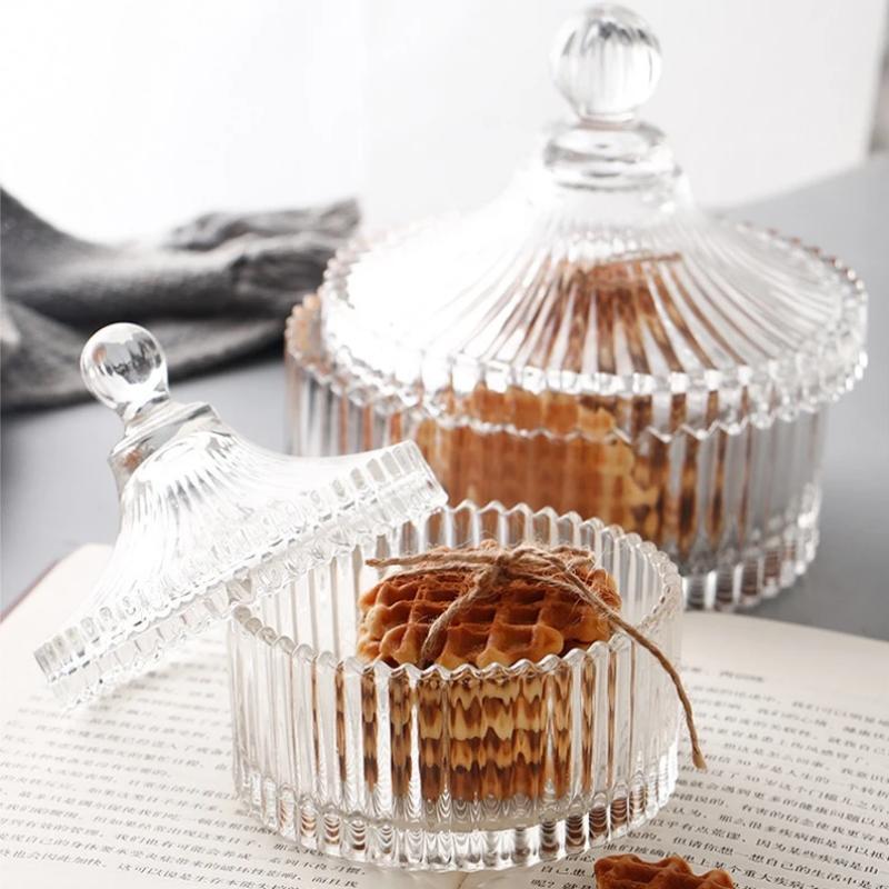 Elegant Crystal Glass Storage Jars for Classy Kitchen and Dining Display