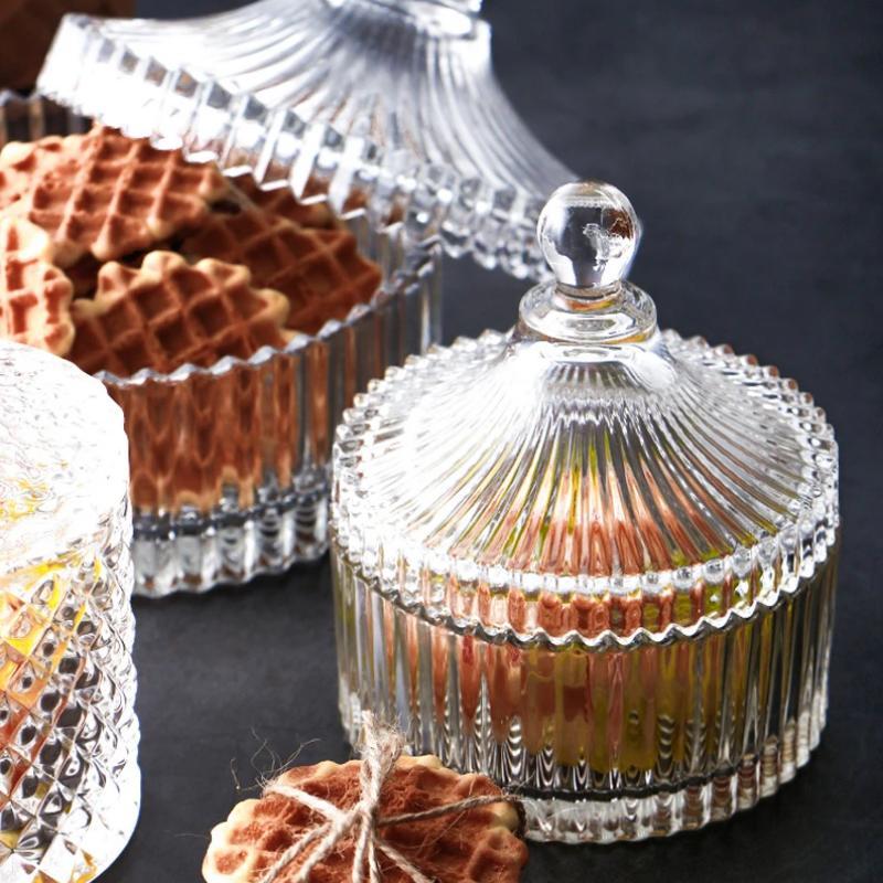 Elegant Crystal Glass Storage Jars for Classy Kitchen and Dining Display