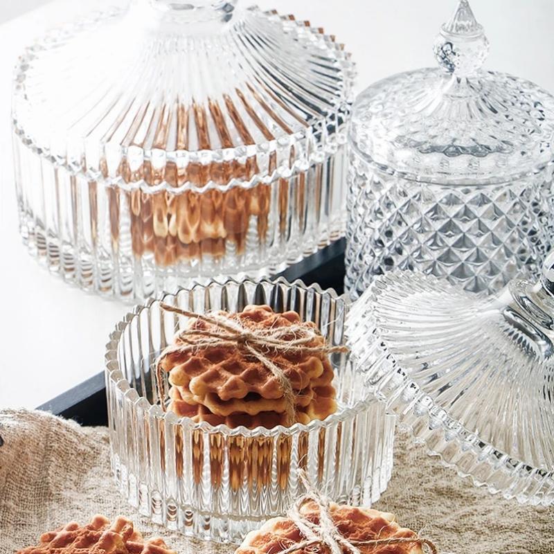 Elegant Crystal Glass Storage Jars for Classy Kitchen and Dining Display