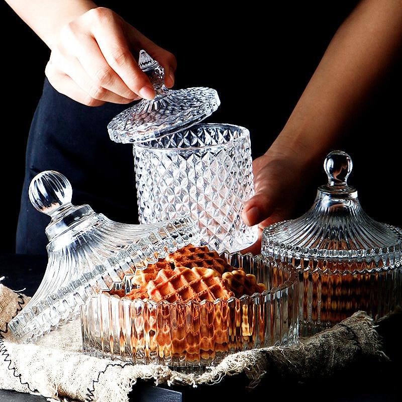 Elegant Crystal Glass Storage Jars for Classy Kitchen and Dining Display