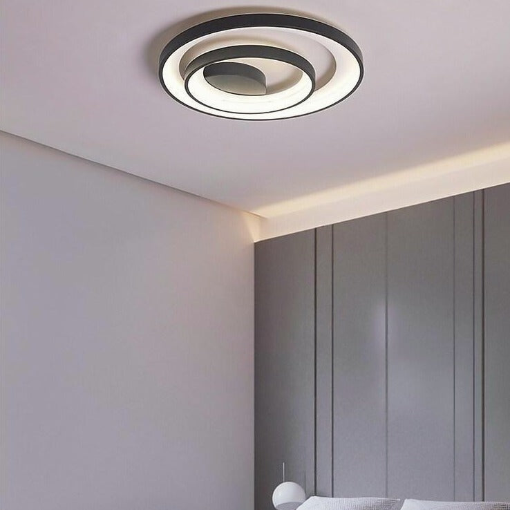 20'' LED 1-Light Single Design Geometric Shapes Dimmable Flush Mount Lights Modern LED Metal Aluminum Silica gel Dimmable Ceiling Lights-dazuma